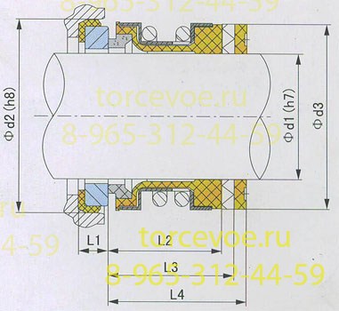 Схема торцевого уплотнения BS MG 13/10